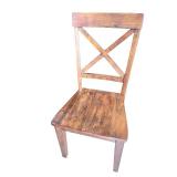 5-Piece Wood Dining Set with Round Table and 4 Cross-Back Chairs