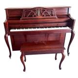 Young Chang Upright Piano with Bench - Mahogany Finish