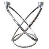 Modern Glass Top End Table with Chrome Bases