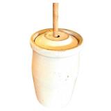 Red Wing 4 Gallon Stoneware Churn with Wooden Dasher and Lid