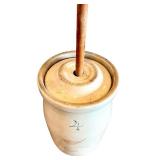 Red Wing 4 Gallon Stoneware Churn with Wooden Dasher and Lid