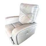 Gray Leather Recliner Armchair