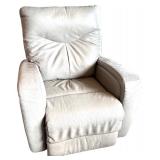 Gray Leather Recliner Armchair