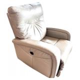 Gray Leather Recliner Armchair