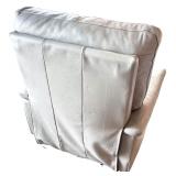 Gray Leather Recliner Armchair