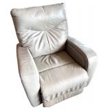Gray Leather Recliner Armchair