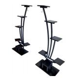 Pair of Modern Multi-Tier Metal Plant Stands