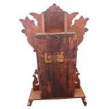 Antique Gilbert Mantel Clock with Ornate Wood Case and Key