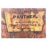 Antique Gilbert Mantel Clock with Ornate Wood Case and Key