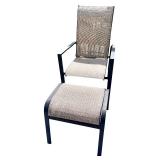 Outdoor Patio Lounge Chair with Matching Ottoman