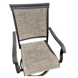Set of 2 Outdoor Swivel Patio Chairs with Cushioned Seats