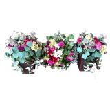 Floral Decor Set with Wreath and Arrangements in Planters