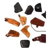 Collection of 15 Mixed Leather and Synthetic Gun Holsters