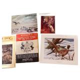 Collection of Vintage Hunting and Outdoors Prints, Calendars, and Booklets