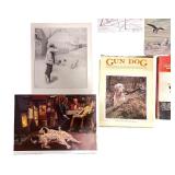 Collection of Vintage Hunting and Outdoors Prints, Calendars, and Booklets