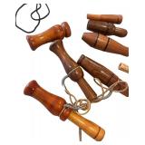 Collection of Vintage Duck Calls Handcrafted and Branded