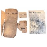 Collection of Antique Newspapers and Newspaper Clippings 1860s Cedar Rapids Republican & More