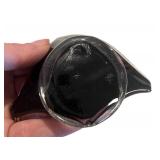 Black Art Glass Manta Ray Sculpture