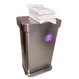 Simplehuman Stainless Steel Sensor Trash Can with 3 Refill Packs
