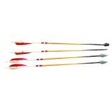 Set of 4 Traditional Wooden Arrows with Broadheads