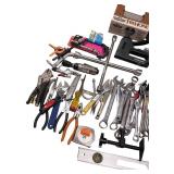 Large Assortment of Hand Tools and Hardware with Storage Case
