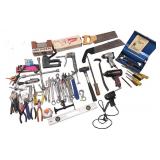 Large Assortment of Hand Tools and Hardware with Storage Case