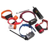 Set of Dog Training Collars with Remote Transmitters and Accessories