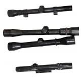 Set of 4 Rifle Scopes Assorted Brands and Models
