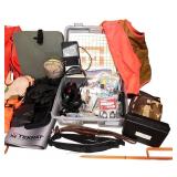 Hunting and Outdoor Gear Lot with Accessories and Clothing