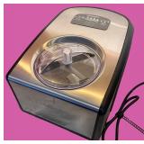 Cuisinart Stainless Steel Ice Cream Maker with Storage Containers and Manual