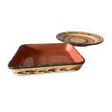 Furio Italy Hand Painted Ceramic Baking Dish and Serving Bowl Set