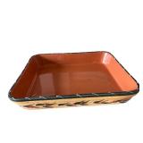Furio Italy Hand Painted Ceramic Baking Dish and Serving Bowl Set