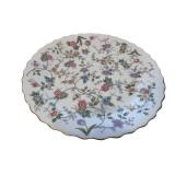 Floral Pattern Porcelain Cake Plate and Server Set