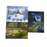 Set of 3 Original Landscape Canvas Paintings