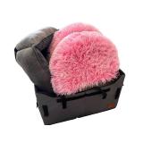 Pet Accessory Bundle with Pink Beds, Leash, Toys, and Storage Bin