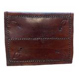 Vintage Tooled Leather Shoulder Bag and Leather Wallet