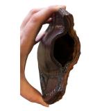 Vintage Beaver Tail Leather Knife Sheath and Fixed Blade Knife