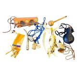 Collection of Native-Style Leather and Antler Accessories and Tools