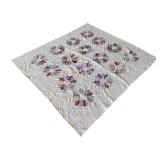 Vintage Handmade Patchwork Quilt with Dresden Plate Pattern