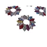 Vintage Handmade Patchwork Quilt with Dresden Plate Pattern