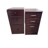 Office Desk with 2 Drawer Filing Cabinets Set