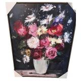 Framed Floral Bouquet Canvas Wall Art