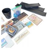 Home Decor and Gift Lot with Flower Arrangement, Signs, and Figurines