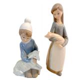 Lladro Porcelain Figurines and Lamb Salt & Pepper Shakers Set