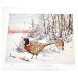 Edge of the Lake-Pheasants Limited Edition Print Signed by Chris Christianson