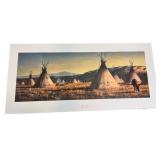 Lakota Village Art Print by James Hautman Signed and Numbered