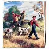 Set of 4 Framed Vintage Hunting and Pheasant Art Prints