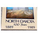 North Dakota 100 Years 1889-1989 Centennial Poster by Gary Miller