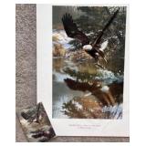 Wayne Meineke Majestic Wings Bald Eagle Limited Edition Print with Volunteer Magazine
