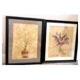 Pair of Framed Cheri Blum Floral Prints - Blum Blossoms & Floral Bouquet